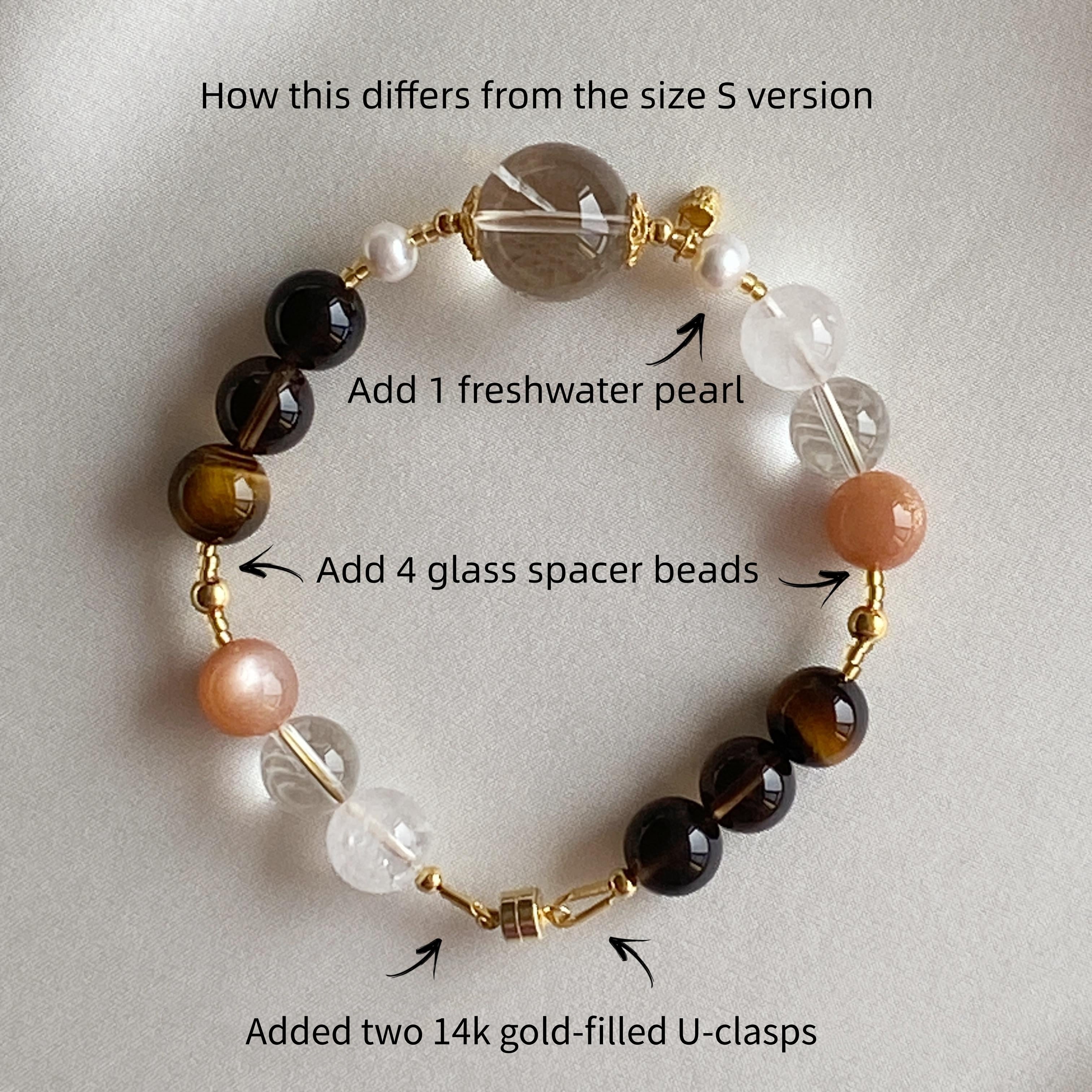 Clear Quartz & Obsidian Aura Bracelet: Your Guardian for Stability and Confidence