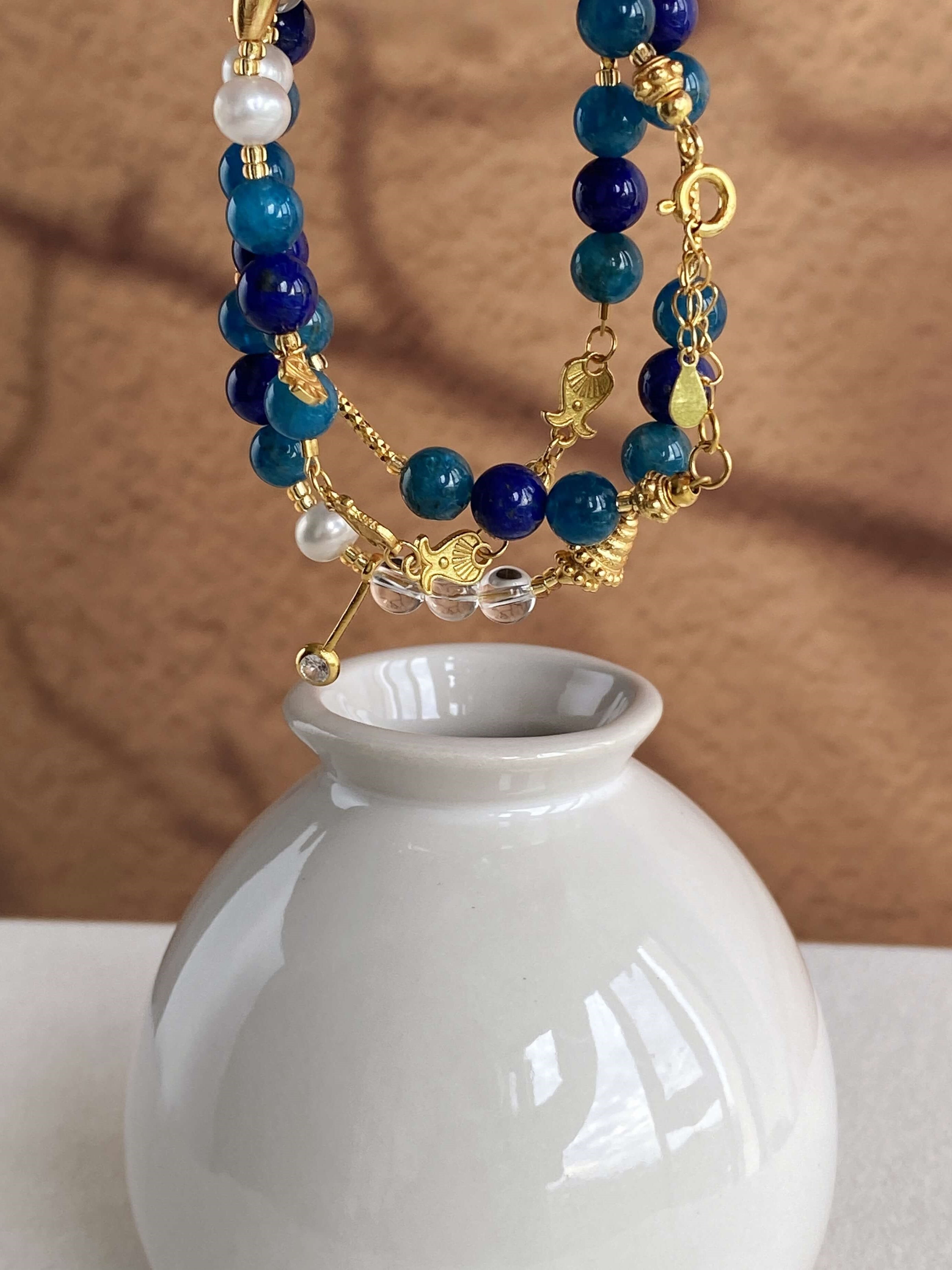 Blue Phosphate Lapis Lazuli Necklace: A Meaningful Spiritual Gift for Women