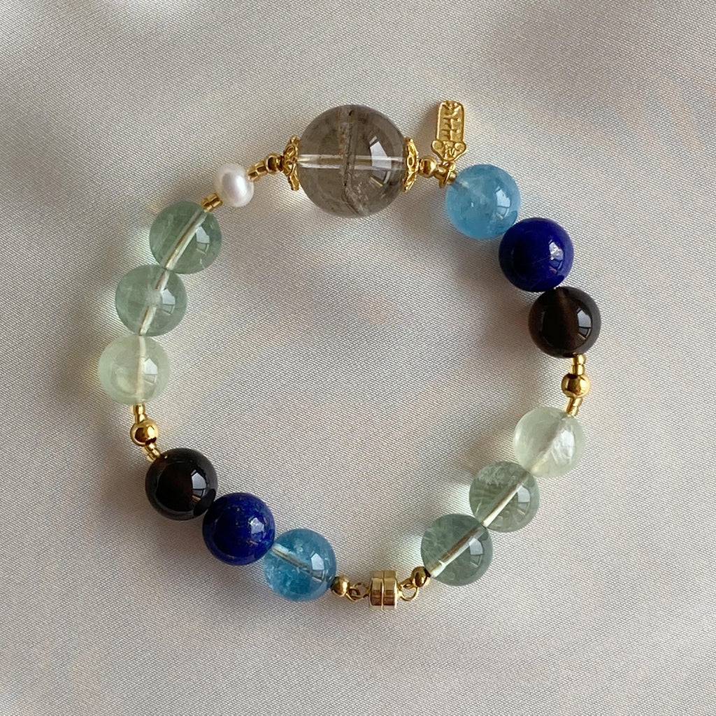 Green Ghost & Aquamarine Creative Bracelet: Unlock Your Flow of Inspiration