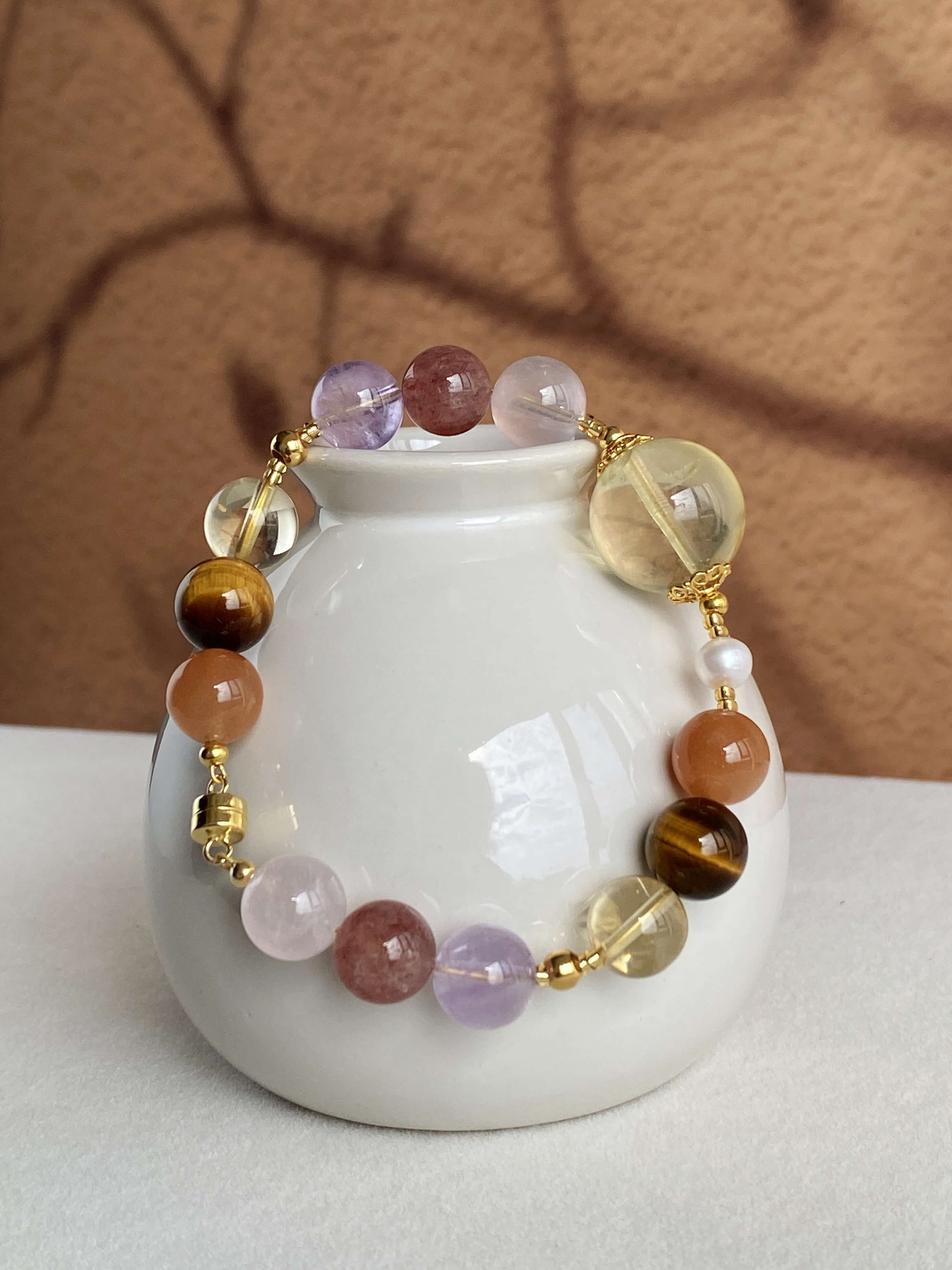 Stablize Crystal Bracelet - Citrine Healing Jewelry for Vitality