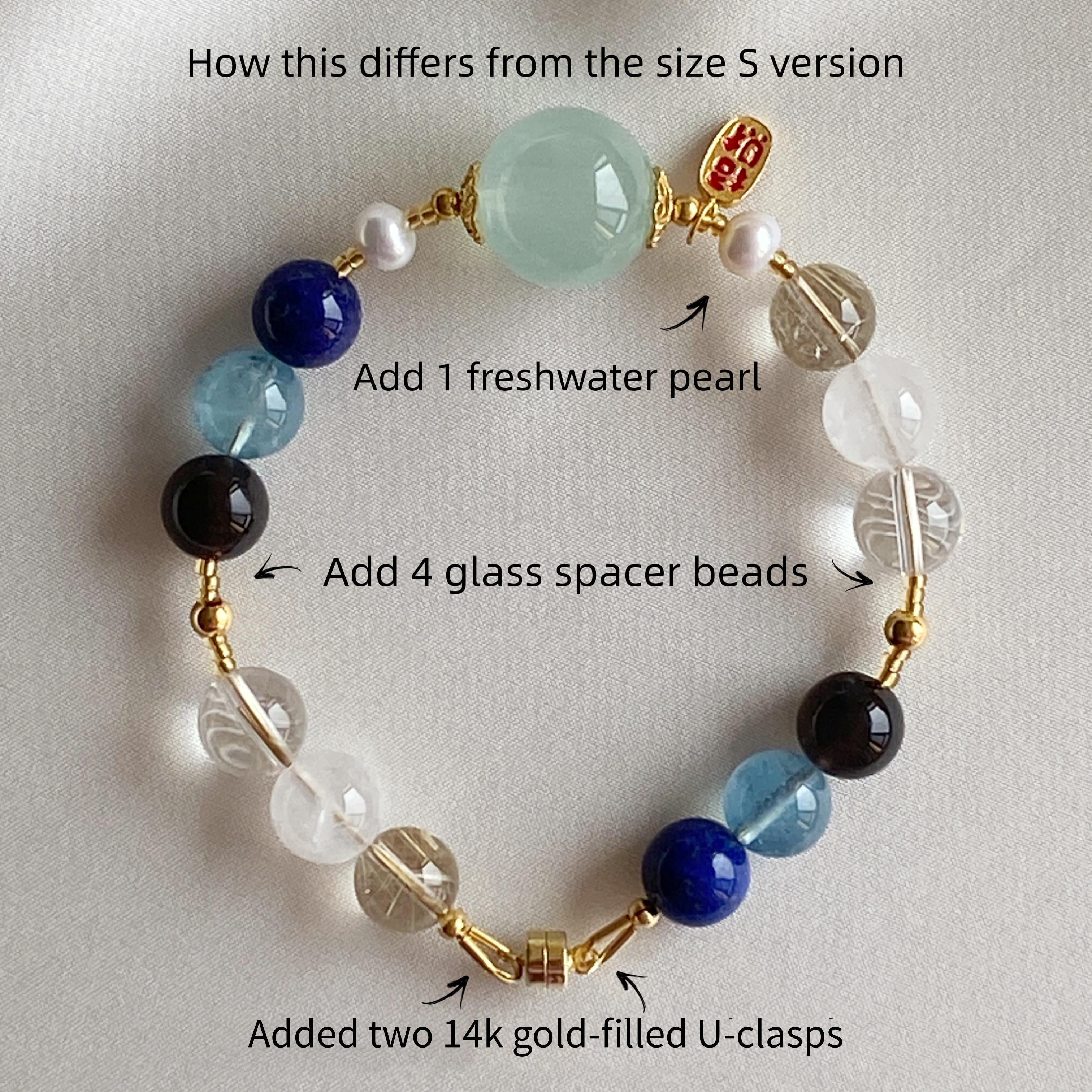 Aquamarine & Lapis lazuli Wisdom Bracelet: Clarity in Thought, Flow in Expression