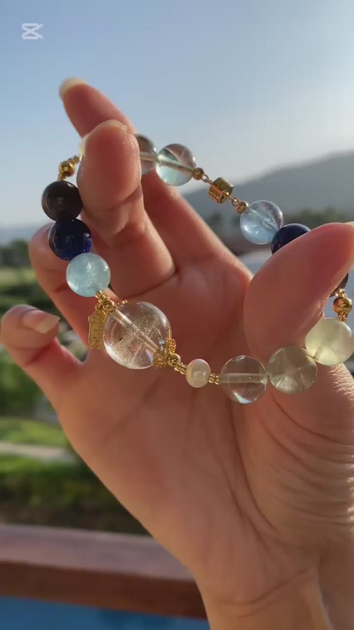 Green Ghost & Aquamarine Creative Bracelet: Unlock Your Flow of Inspiration