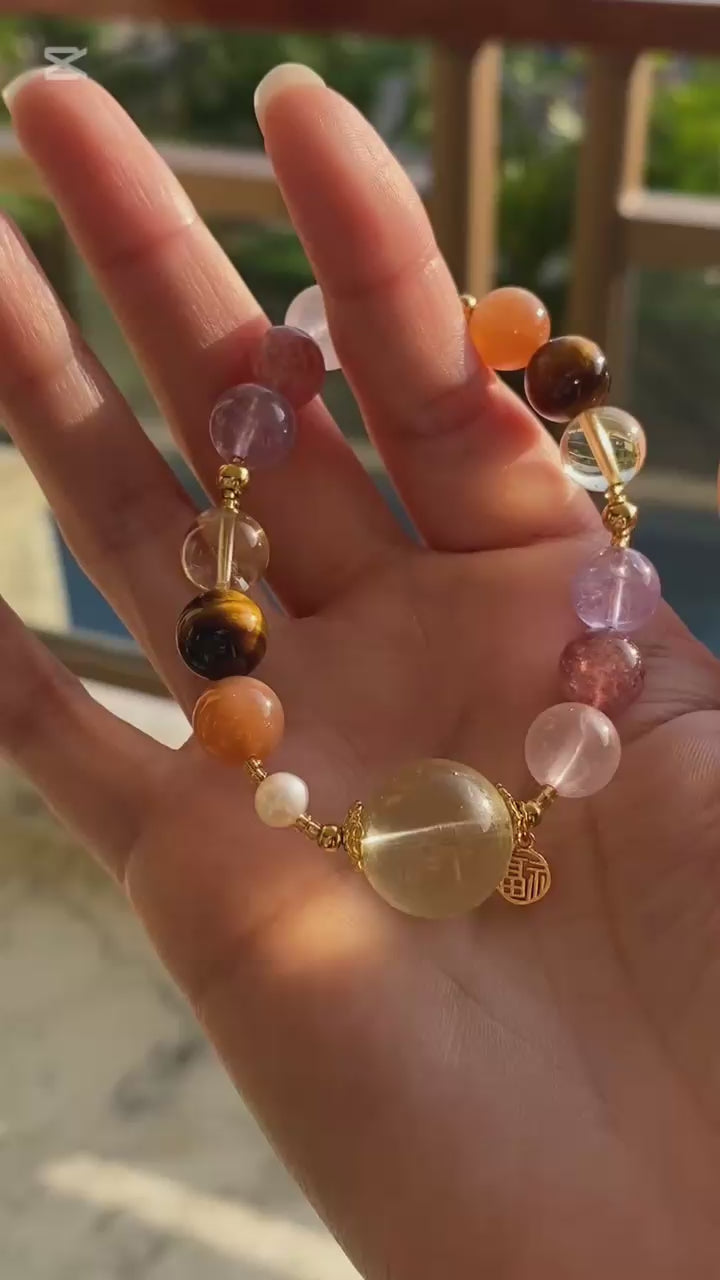 Citrine & Amethyst Stablize Bracelet: Ground Your Fire, Fuel Your Focus